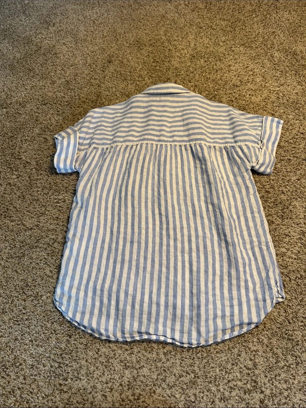 J. Crew Relaxed-fit short-sleeve Baird McNutt Irish linen shirt in stripe - XS